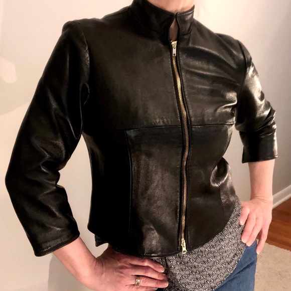 Boston Proper Jackets & Blazers - BOSTON PROPER Vintage Leather Jacket- Women’s M/L